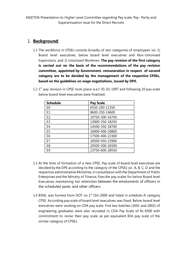 superannuation issue for the direct recruits 1 background