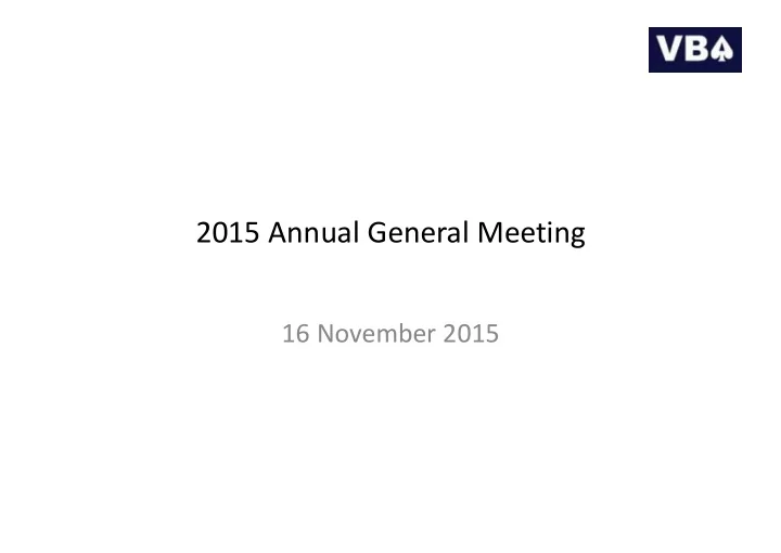 2015 annual general meeting