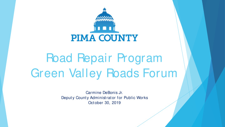 road repair program green valley roads forum