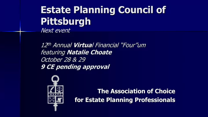 estate planning council of pittsburgh