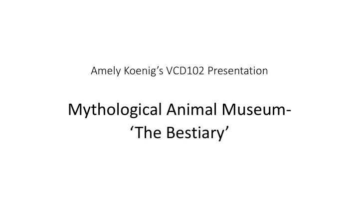 the bestiary mindmaps