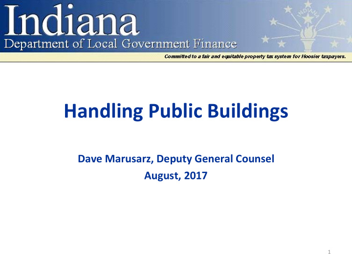 handling public buildings