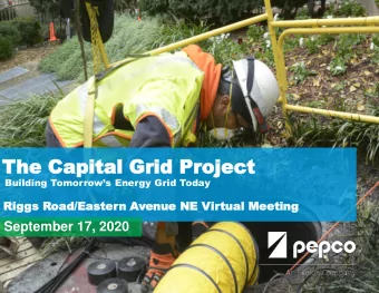 The  he Ca  Capital  pital Grid  Grid Pr  Projec  oject  Building Tomorrows Energy Grid Today