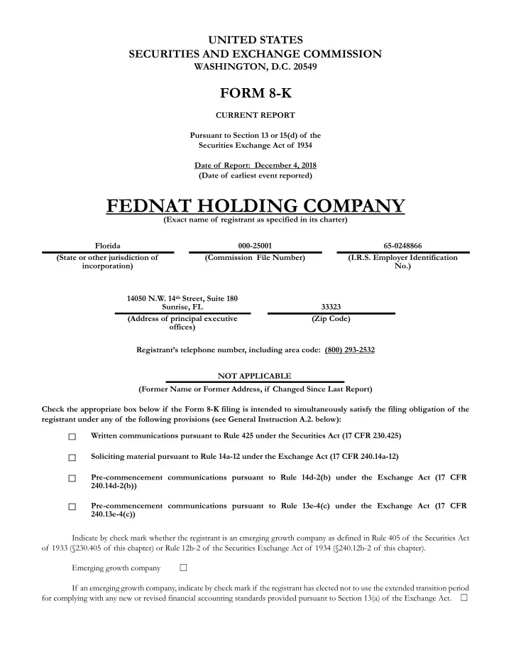 fednat holding company