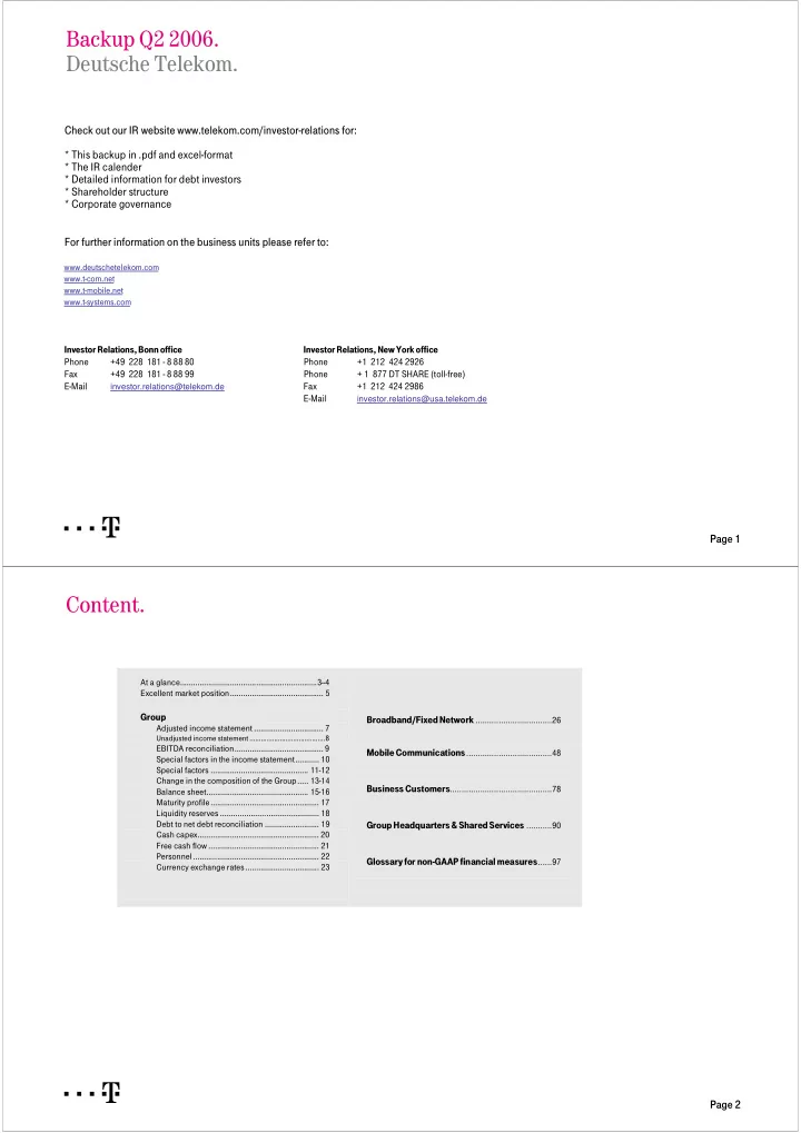 page 1 content at a glance 3 4