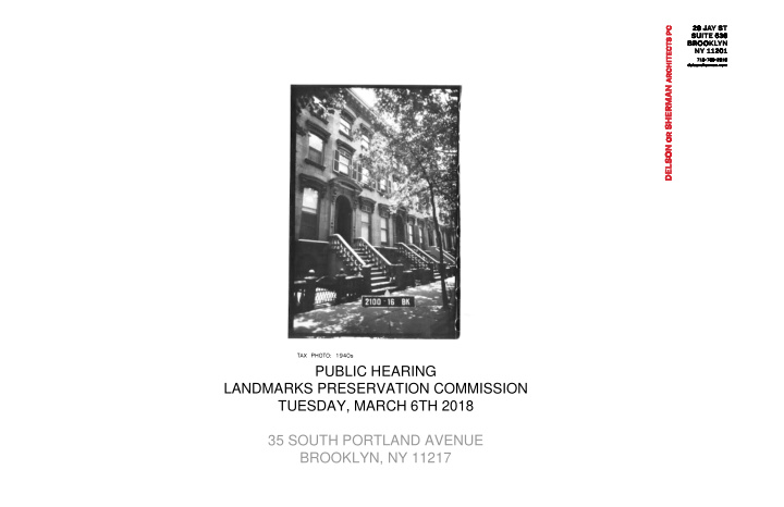 public hearing landmarks preservation commission tuesday