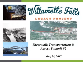 Access Summit #2  May 24, 2017  AGENDA  6:00 PM  Introductions /Recap  6:10PM  Summary of what we