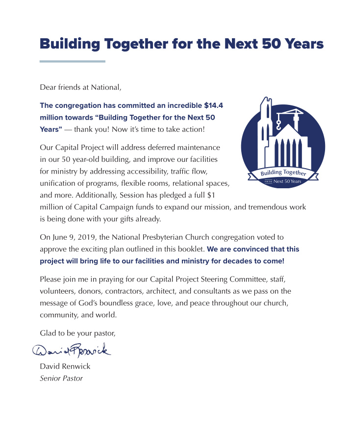 building together for the next 50 years