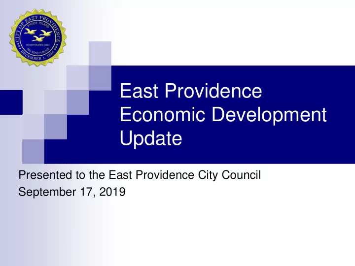 east providence economic development update