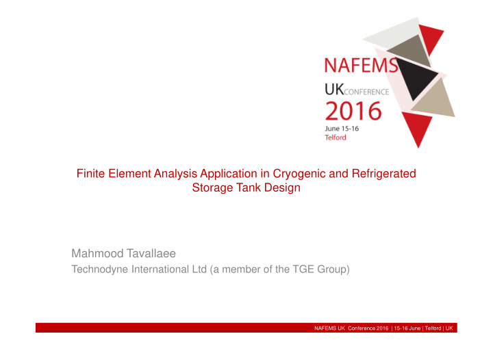 finite element analysis application in cryogenic and