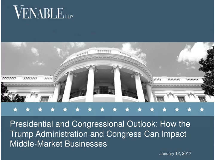 presidential and congressional outlook how the trump