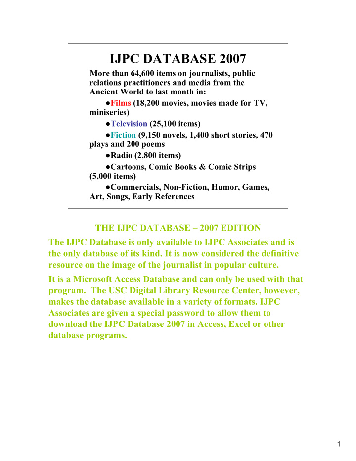 ijpc database 2007