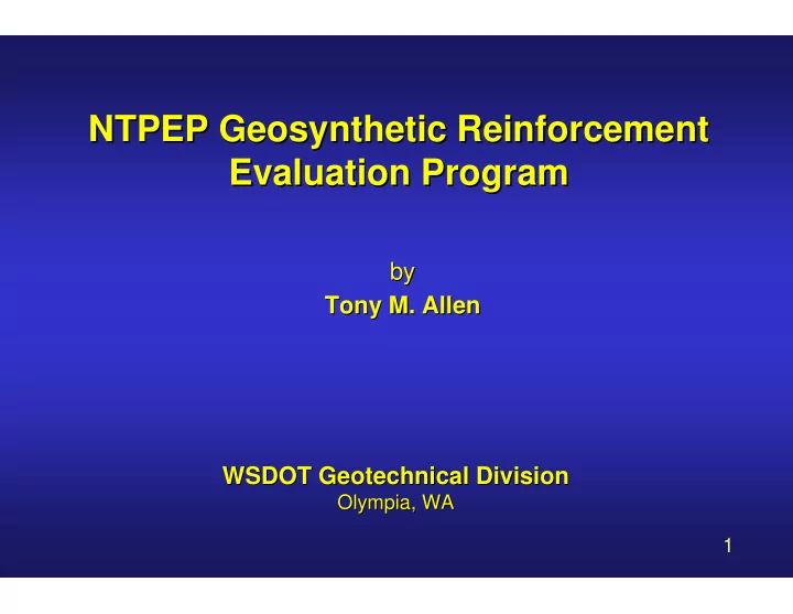 ntpep geosynthetic reinforcement ntpep geosynthetic
