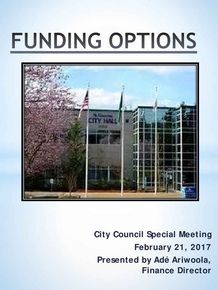 city council special meeting february 21 2017 presented