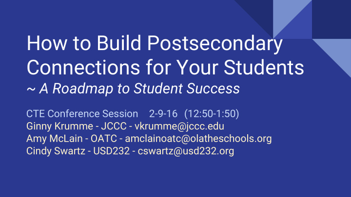 how to build postsecondary connections for your students