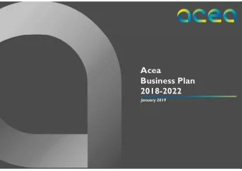 Acea  Business Plan  2018-2022  January 2019  ACEA Group  Agenda  THE ACEA GROUP TODAY  NEW
