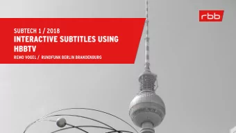 REMO VOGEL /  RUNDFUNK BERLIN BRANDENBURG