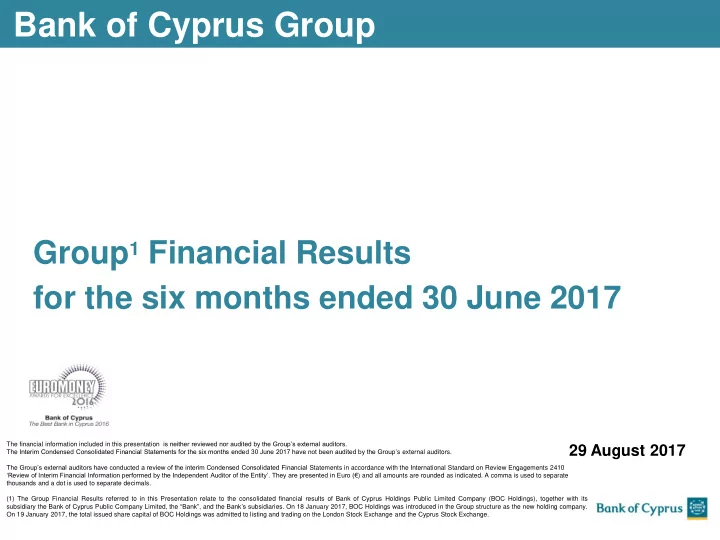 bank of cyprus group