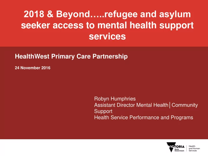 seeker access to mental health support