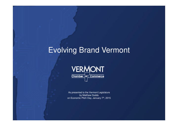 evolving brand vermont