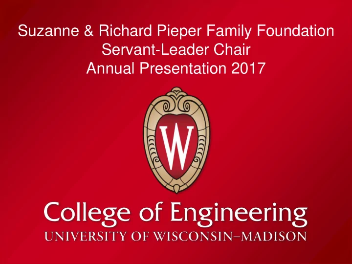 annual presentation 2017 acknowledgments
