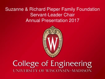 Annual Presentation 2017  Acknowledgments  Mark Kueppers  Associate Director: UW-Madison