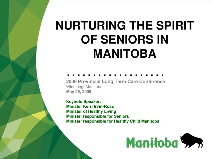 nurturing the spirit of seniors in manitoba