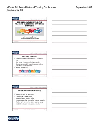 NENA's 7th Annual National Training Conference  September 2017  San Antonio, TX  National