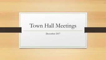Town Hall Meetings  December 2017  SMFCSD has been Chronically Underfunded  The San Mateo