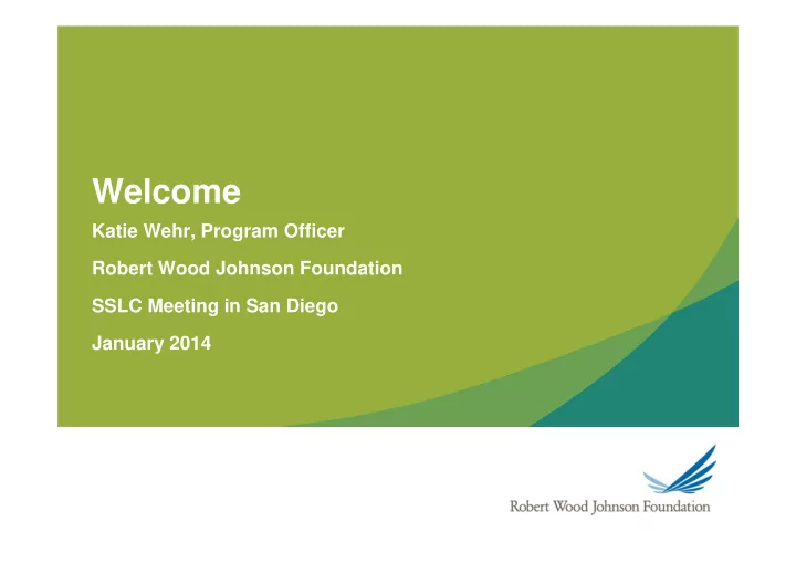 welcome