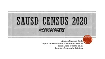 Susie Lpez-Guerra, Ed.D.  Director, Community Relations  Census Invite ASB Meeting   School
