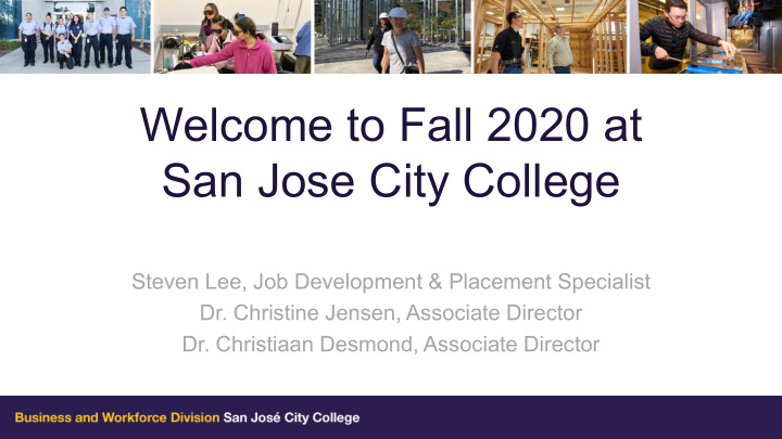 welcome to fall 2020 at san jose city college
