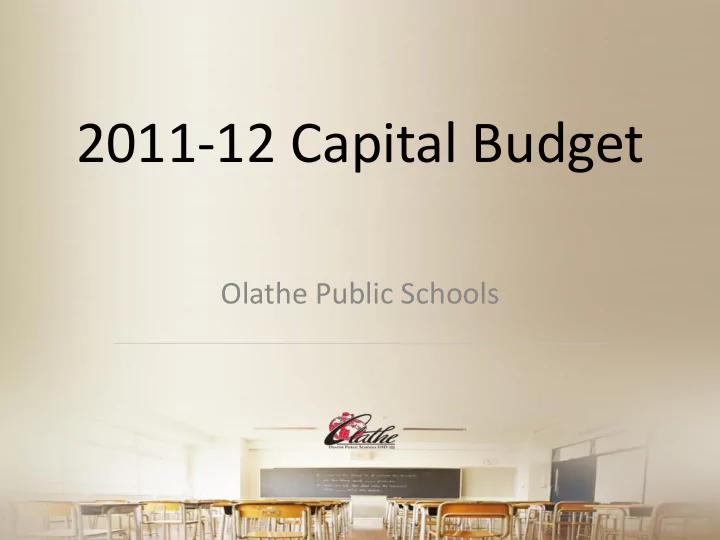 2011 12 capital budget