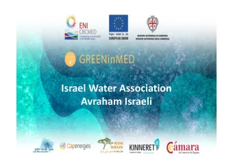 Israel Water Association  Israel Water Association  Avraham Israeli  Israel Water Association  The