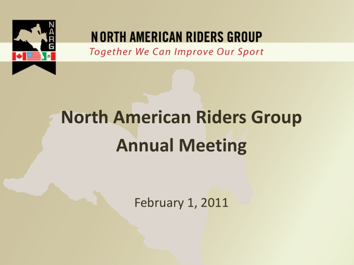 north american riders group annual meeting