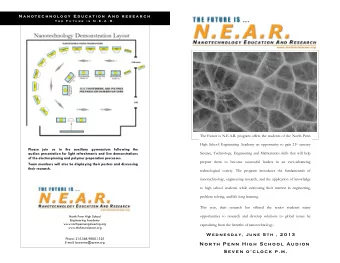 N o r t h  P e n n  H i g h  S c h o o l  A u d i o n  S e v e n  o  c l o c k  p . m .  N a n o