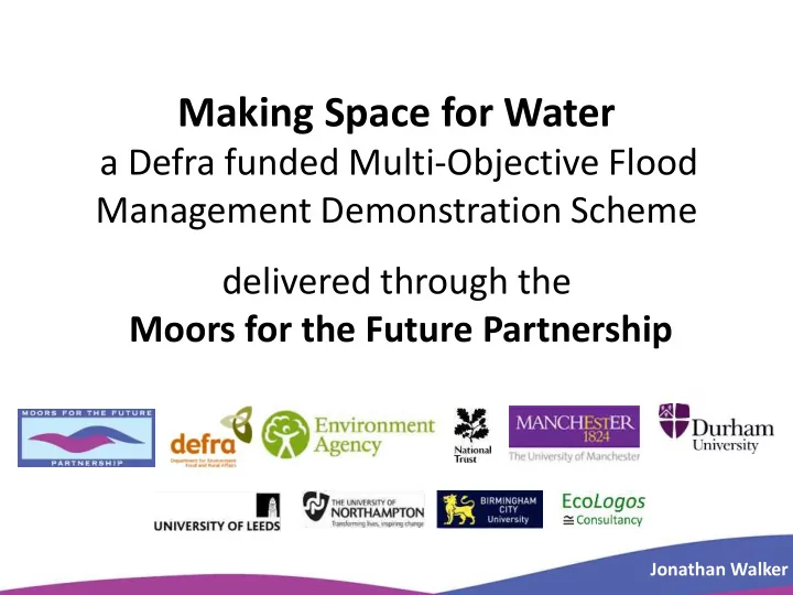 making space for water