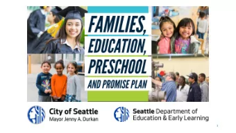 1  Closing the Opportunity Gap and  Creating Pathways to Jobs  In Seattle, disparities persist