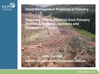 John Gorman  Senior Environment Protection Officer  Project Aims  Improve Communication links