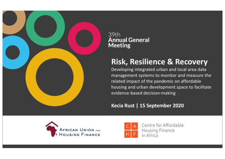 risk resilience recovery