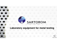 laboratory equipment for metal testing sartorom is
