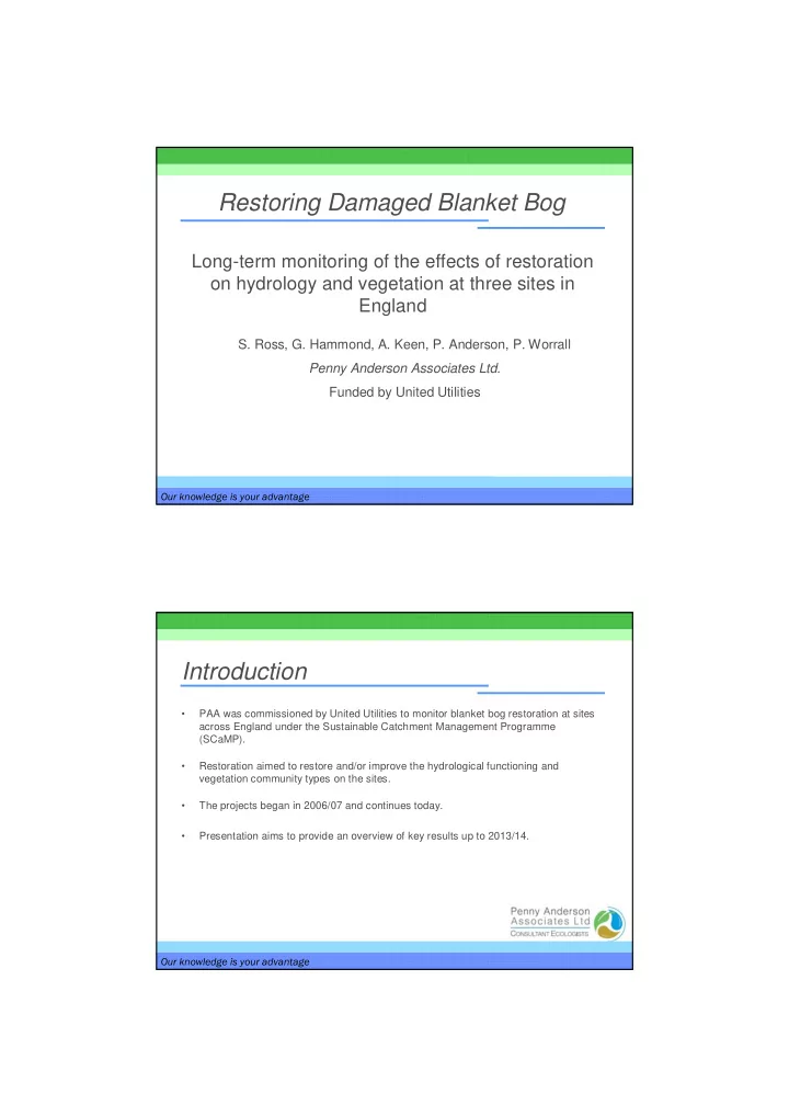 restoring damaged blanket bog