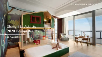 Shangri-La Asia Ltd  2020 Interim Results  28 August 2020  1H 2020 Results Highlights  Results
