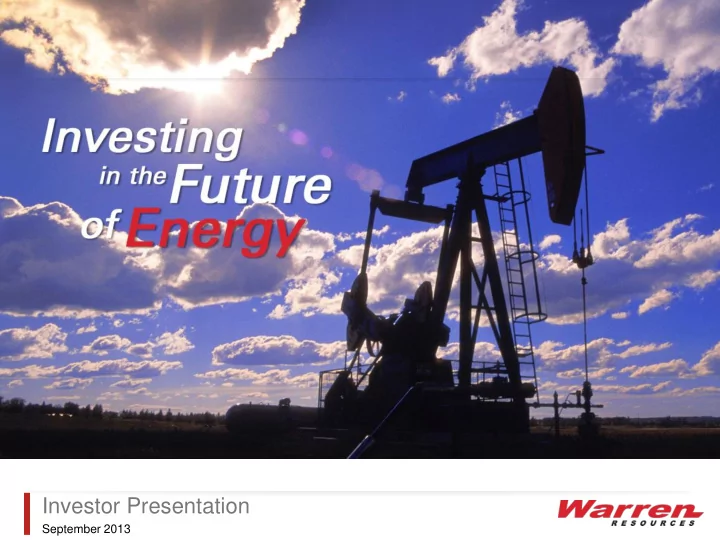 investor presentation