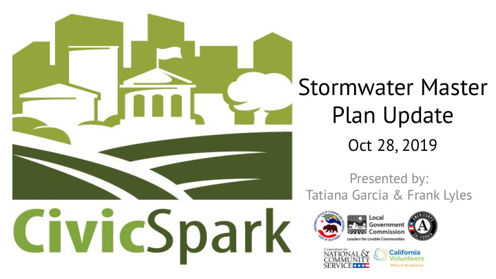 stormwater master plan update oct 28 2019