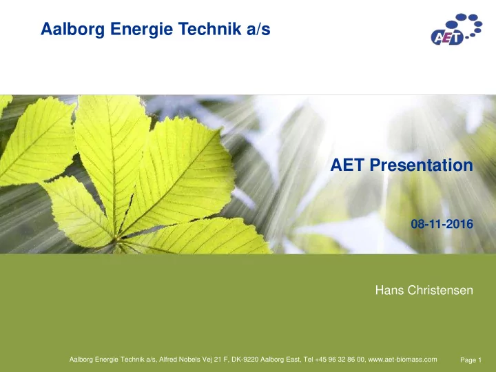 aalborg energie technik a s