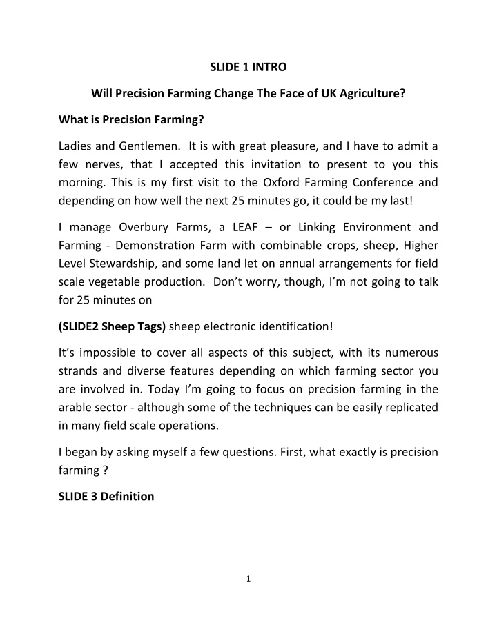 slide 1 intro will precision farming change the face of