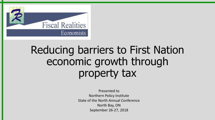 reducing barriers to first nation