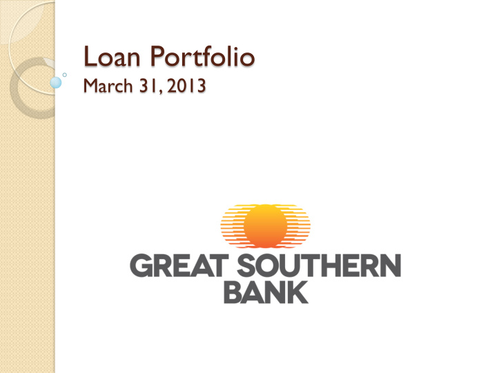loan portfolio