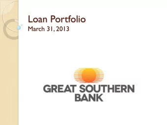 Loan Portfolio  March 31, 2013  3/31/13 Balance of $1,918,615  12/31/12 Balance of $1,865,460  (in